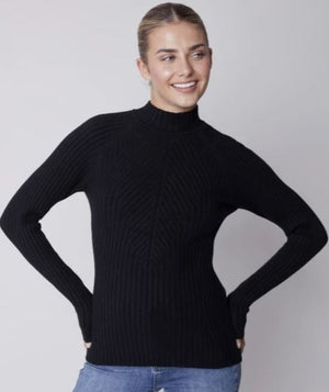 Charlie B Mock Neck Sweater